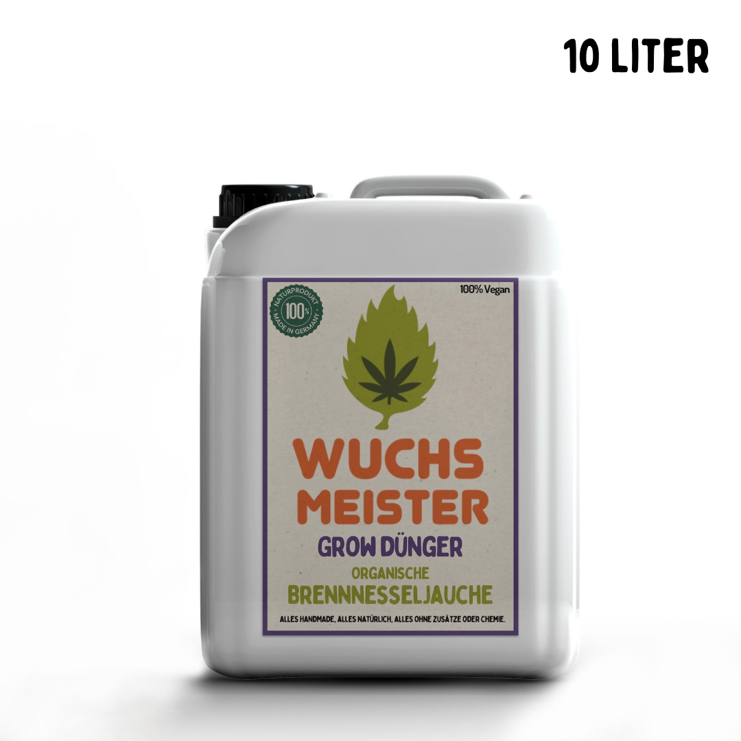 Wuchsmeister Brennnesseljauche organischer 10L Grow Cannabis Dünger All in One für Cannabispflanzen Wachstumsphase und Blütephase - Indoor und Outdoor